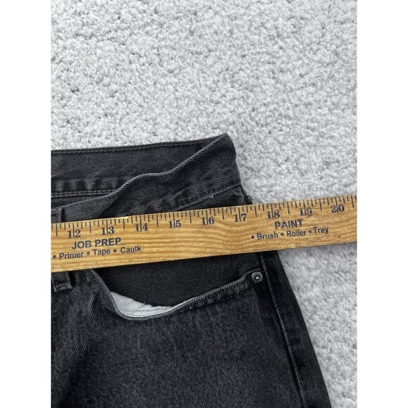 Levi’s 505 Black Denim Jeans Mens 36x32 Regular Fit Straight - Picture 5 of 11
